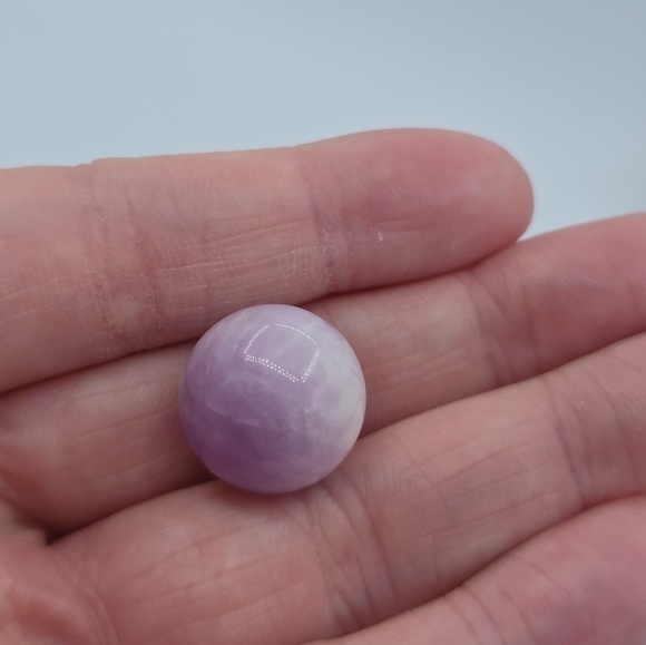 Purple Kunzite Sphere Crystal w/ Kitty Cat Locket Necklace - Picture 5 of 7